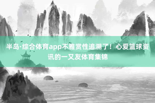 半岛·综合体育app不雅赏性追溯了！心爱篮球资讯的一又友体育集锦