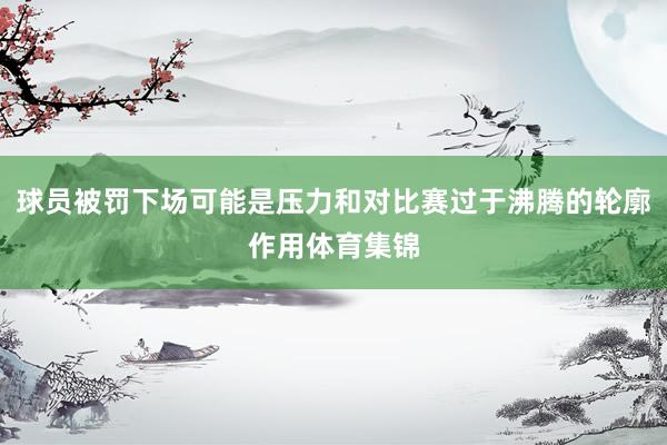 球员被罚下场可能是压力和对比赛过于沸腾的轮廓作用体育集锦