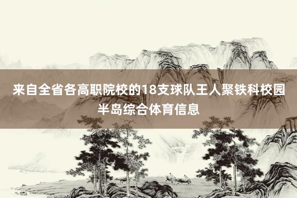 来自全省各高职院校的18支球队王人聚铁科校园半岛综合体育信息